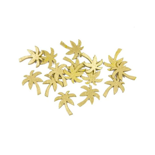 24 Semis de Table - Palmier en Bois Doré