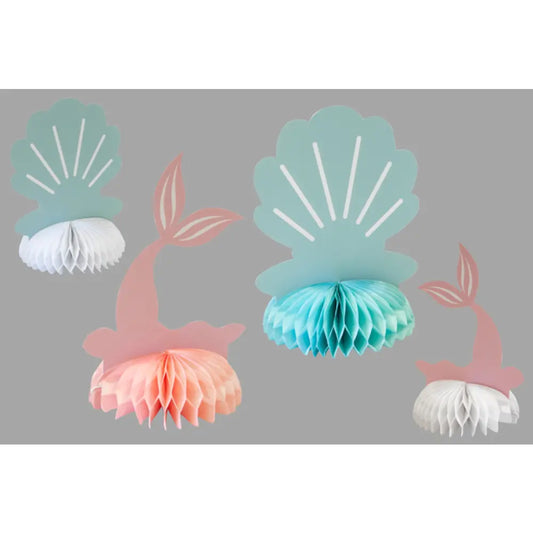 4 Décos de Table en Papier - Sirène