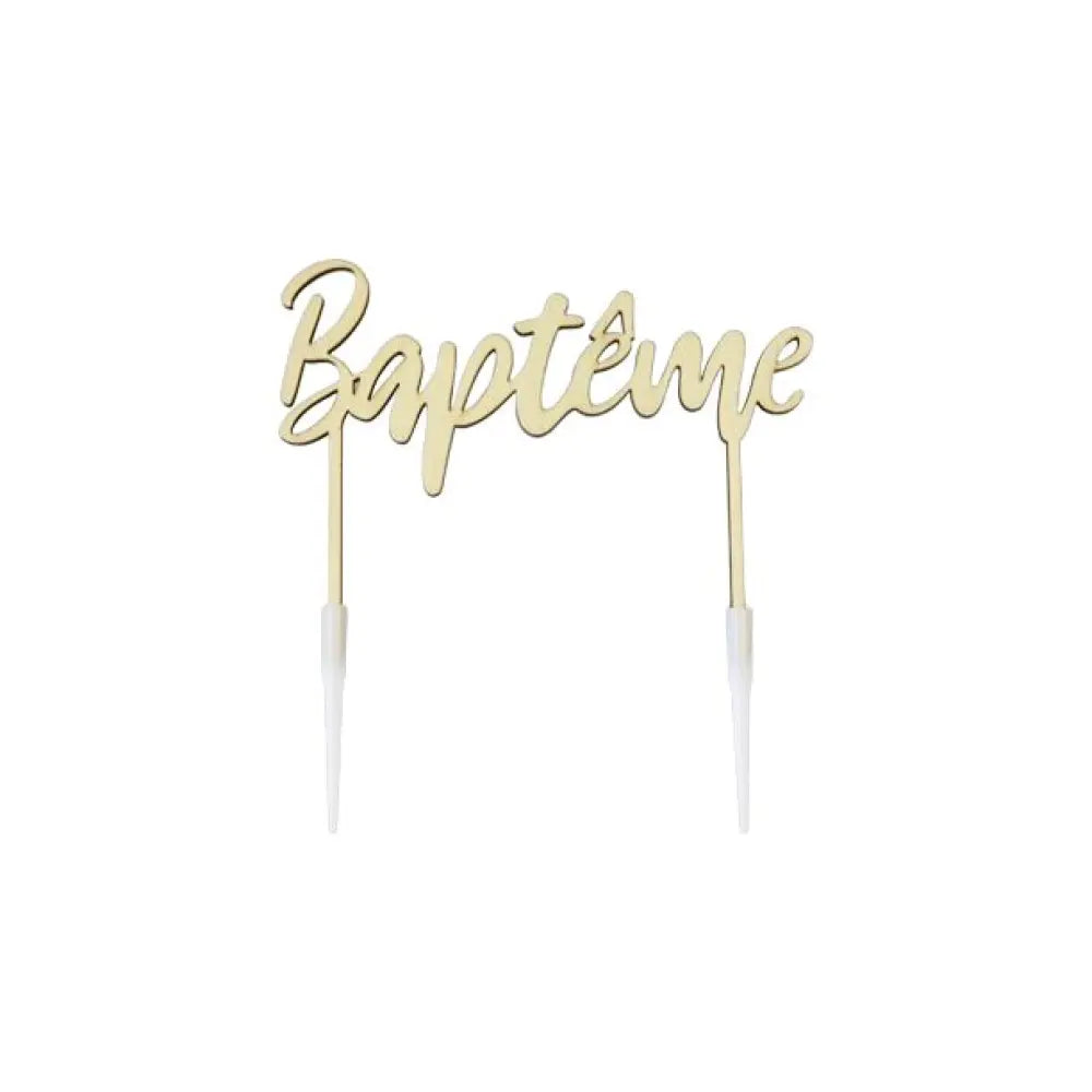 Décor de gâteau "Baptême" - 11 x 5 cm