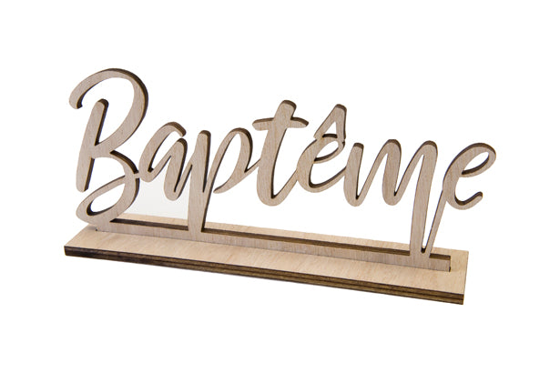 Déco de table "Baptême" en bois