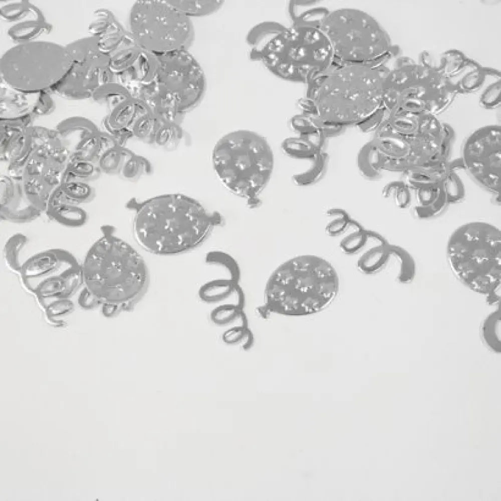 Semis de Table en Carton - Effet Métal "Ballons et Serpentins"