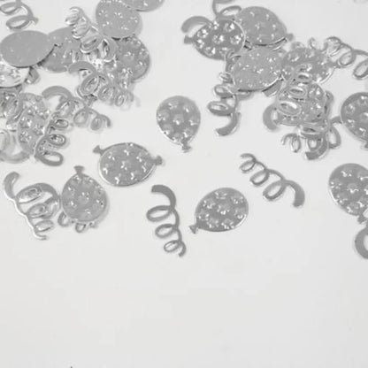 Semis de Table en Carton - Effet Métal "Ballons et Serpentins"