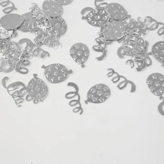 Semis de Table en Carton - Effet Métal "Ballons et Serpentins"