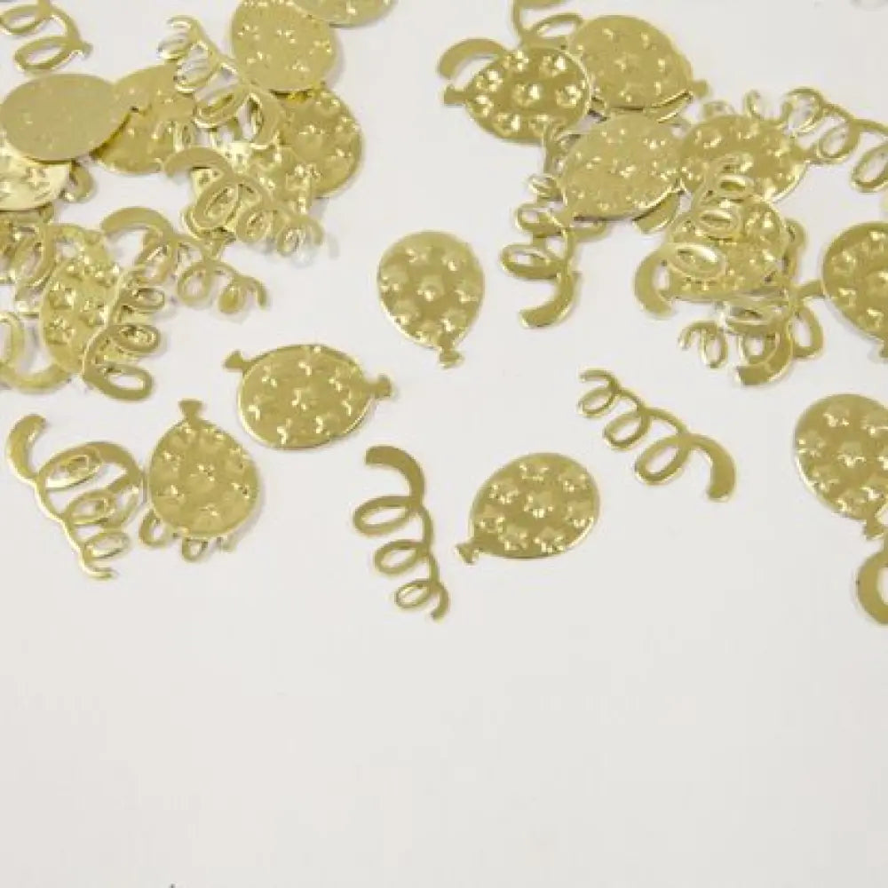 Semis de Table en Carton - Effet Métal "Ballons et Serpentins"