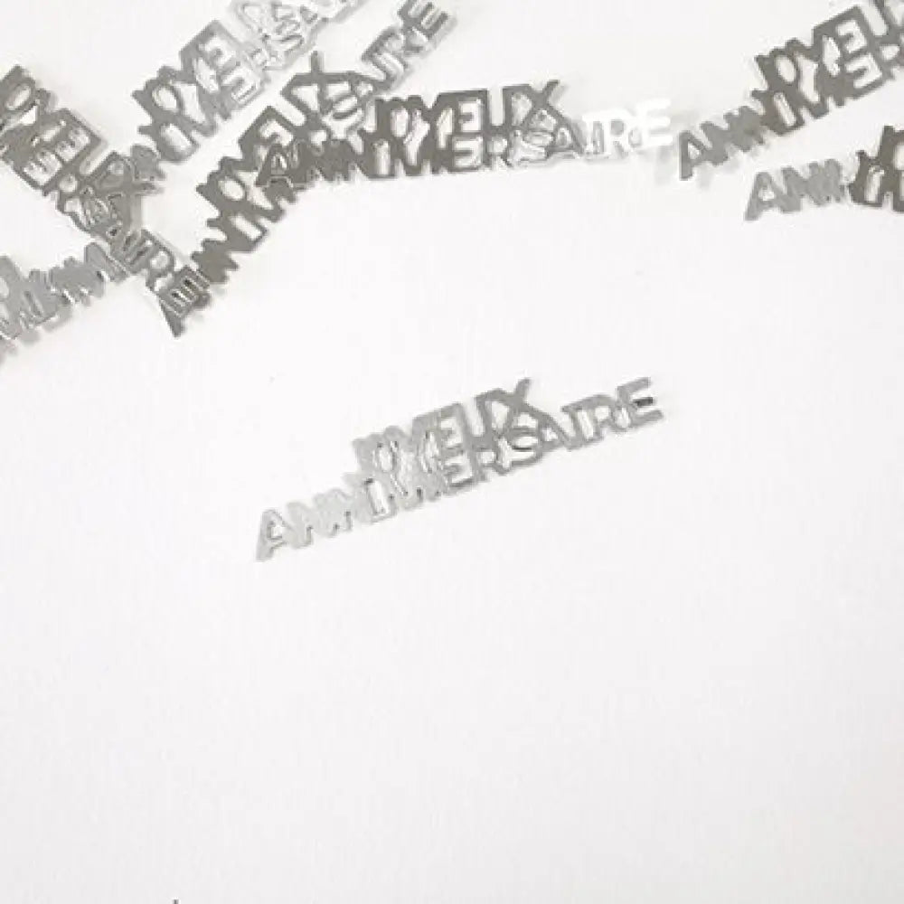Semis de Table en Carton - Effet Métal "Joyeux Anniversaire"