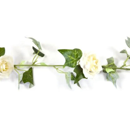 Guirlande de Lierre et Roses - Ivoire - 1,70m env.