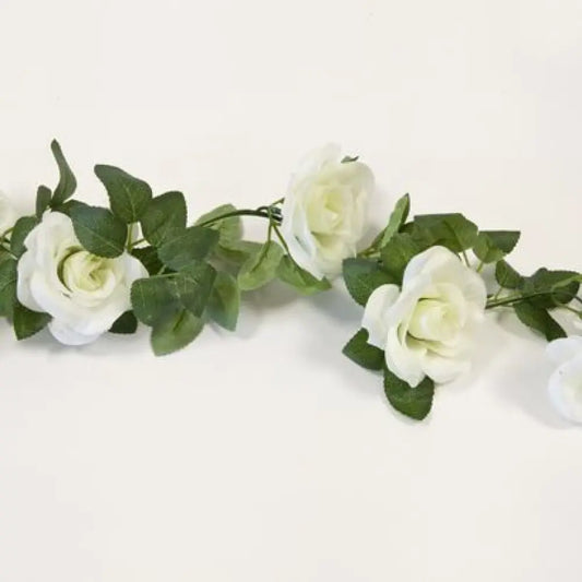 Guirlande de Roses Blanches - 1.50m