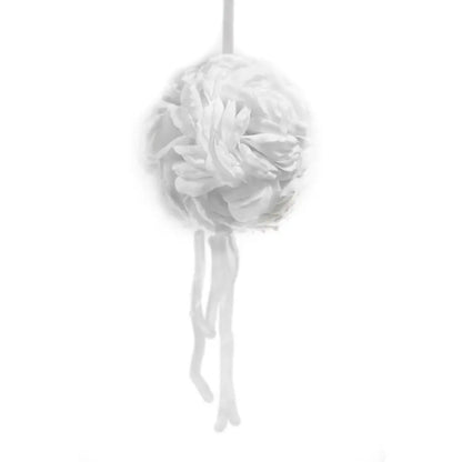 Boule de Pétales Blanches avec Rubans - 16cm