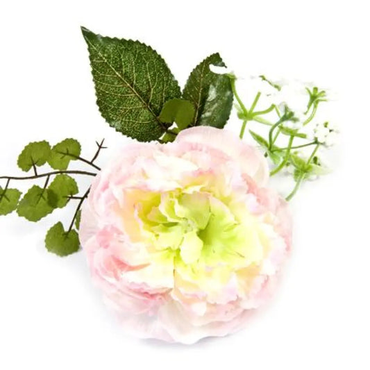 Centre de Table Pivoine, Fleurettes et Feuillage