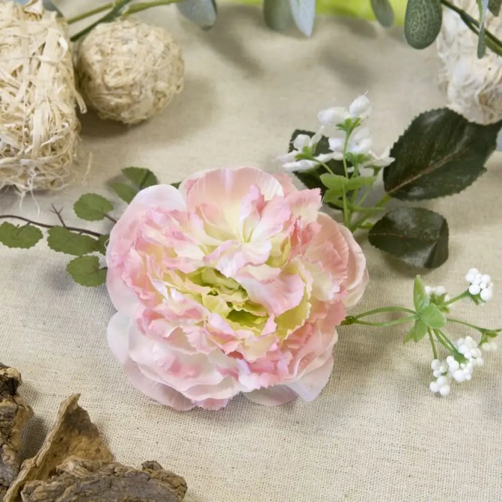 Centre de Table Pivoine, Fleurettes et Feuillage