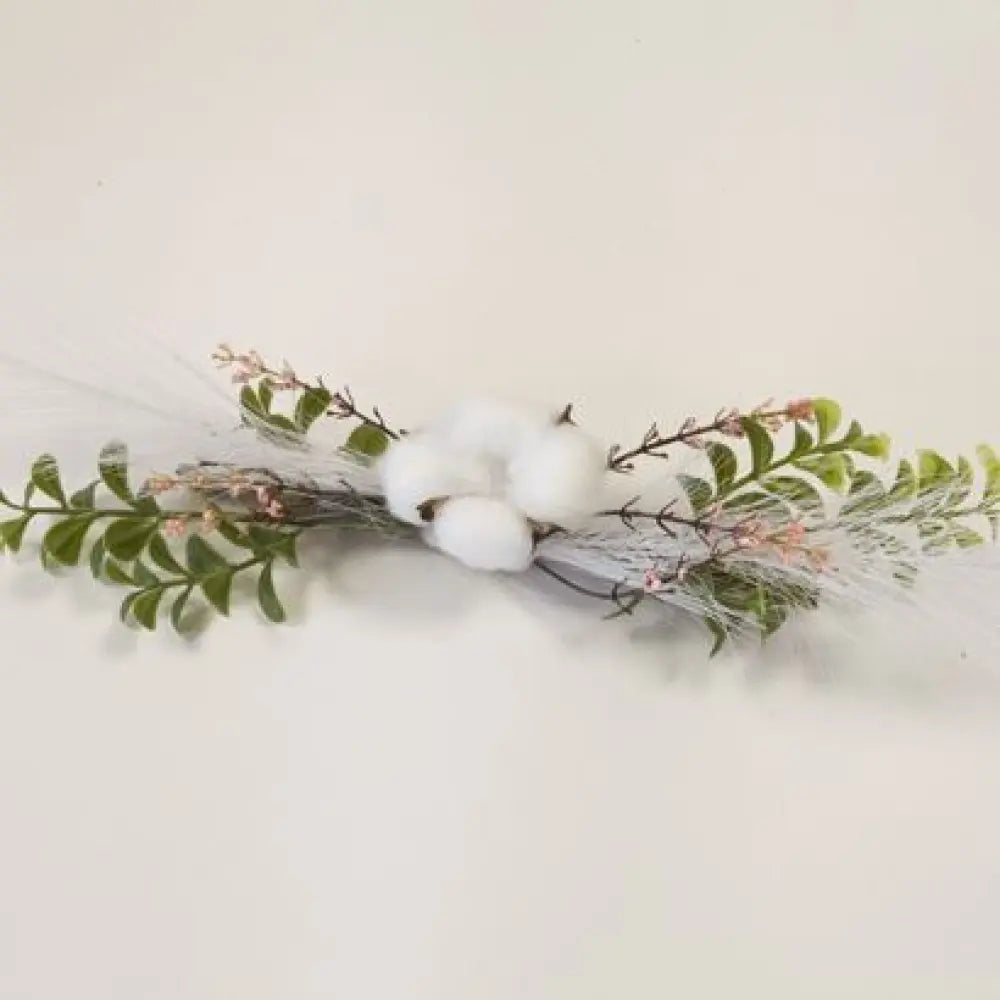 Centre de Table Coton/Herbe de Pampa - Rose