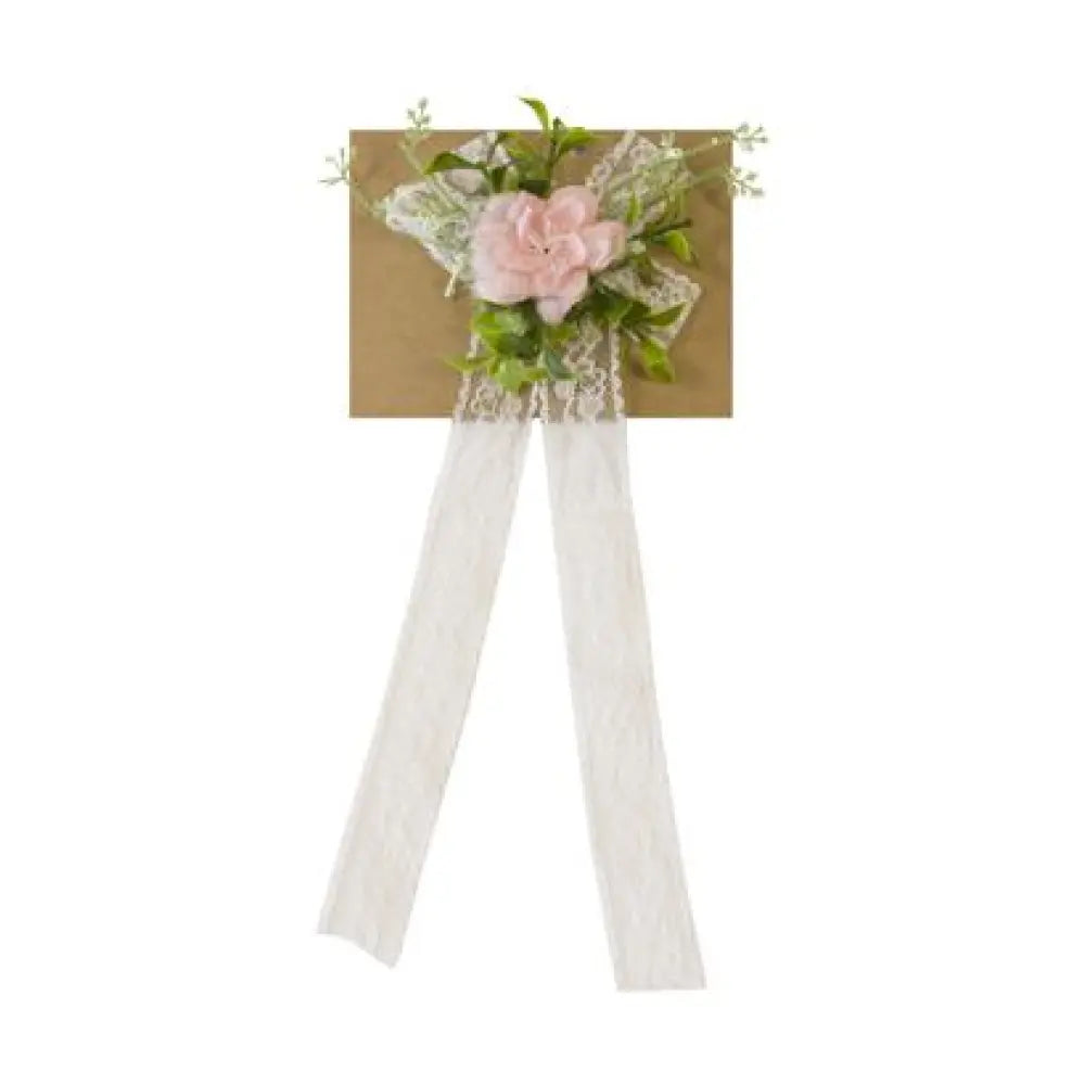 Fleur de Poignet avec Lien en Dentelle - Rose