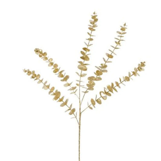 Branche de Feuilles d'Eucalyptus - Métallisée Or