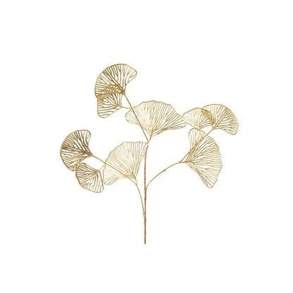Branche de Feuilles de Ginkgo Or - Hauteur 66 cm
