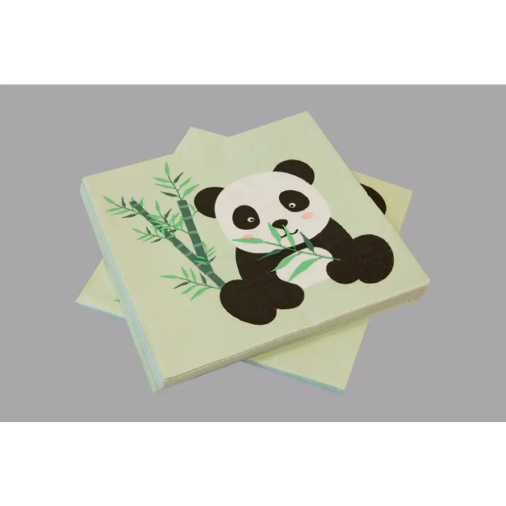 20 Serviettes en Papier 33x33cm - Panda