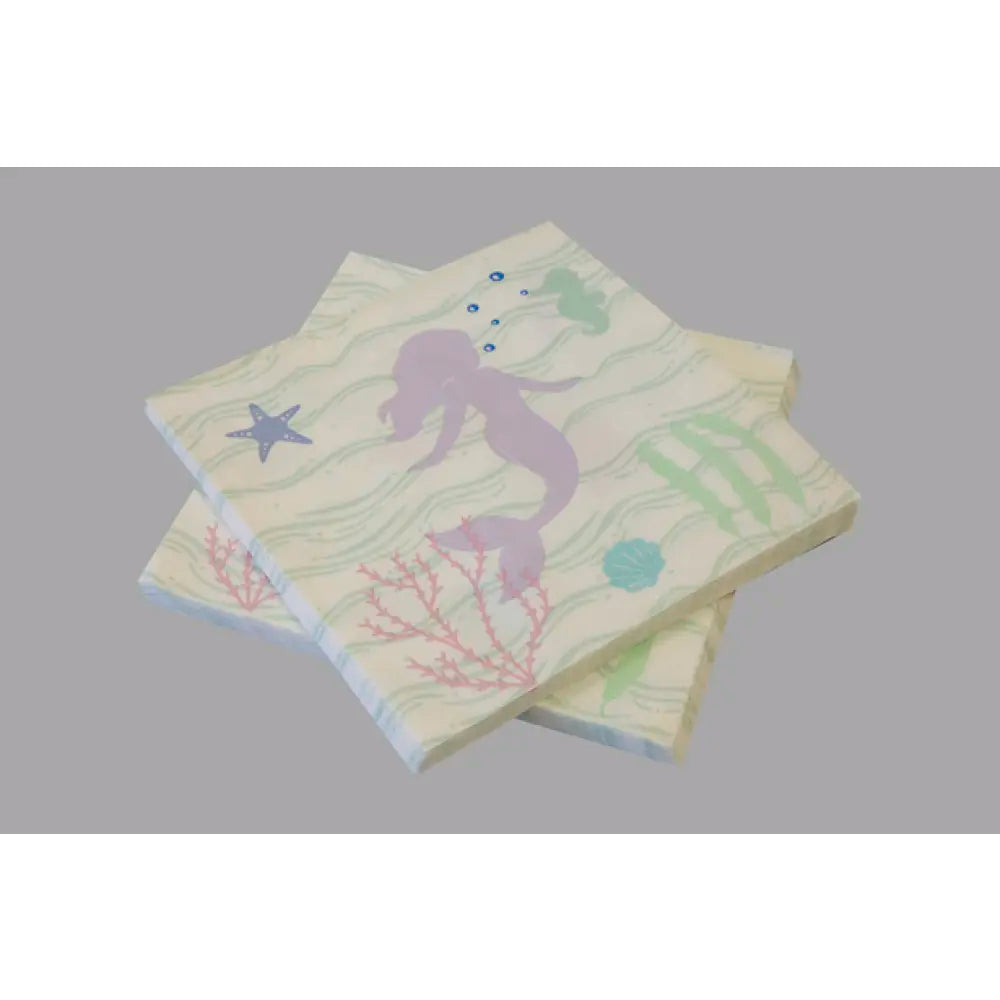 20 Serviettes en Papier 33x33cm - Sirène