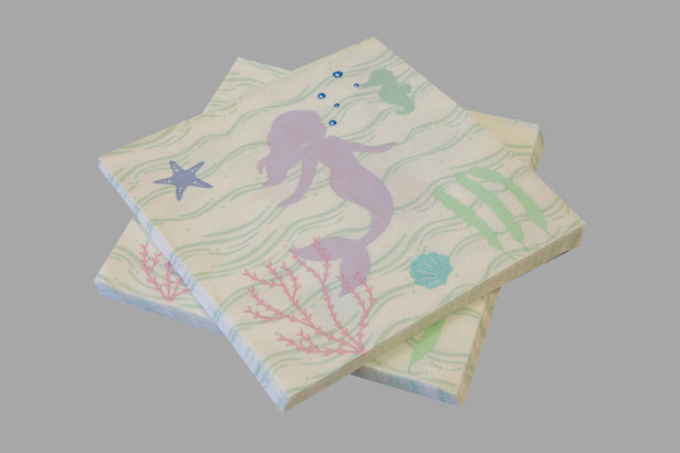 SERVIETTE PAPIER SIRENE 33cm x 33cm (x 20)