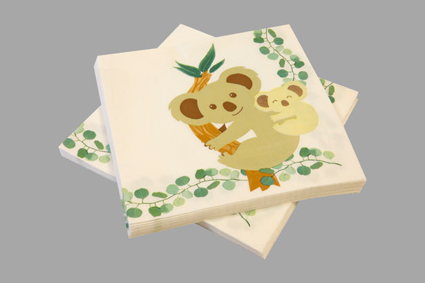 SERVIETTE PAPIER KOALA 33cm x 33cm (x 20)