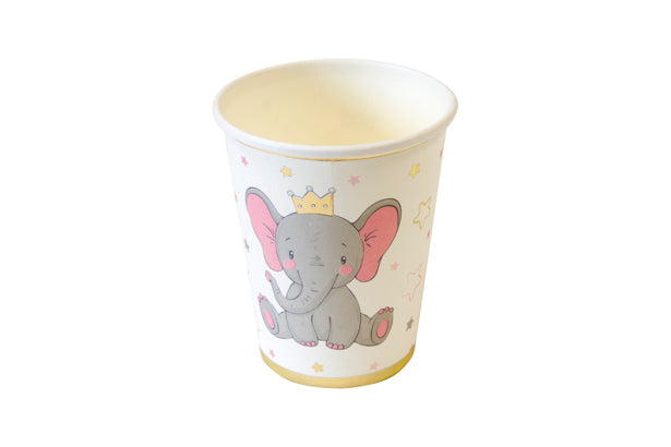 GOBELET EN CARTON ELEPHANT COURONNE 270ml (x 6)