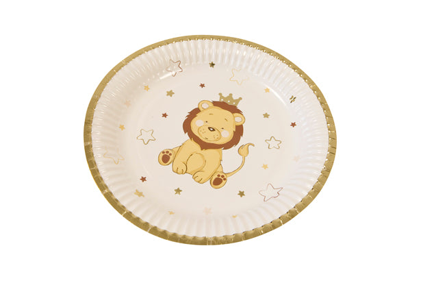 ASSIETTE EN CARTON PM LION COURONNE 18cm - 300gr (x 6)