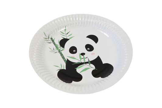 ASSIETTE EN CARTON PANDA 18cm - 300gr (x 6)