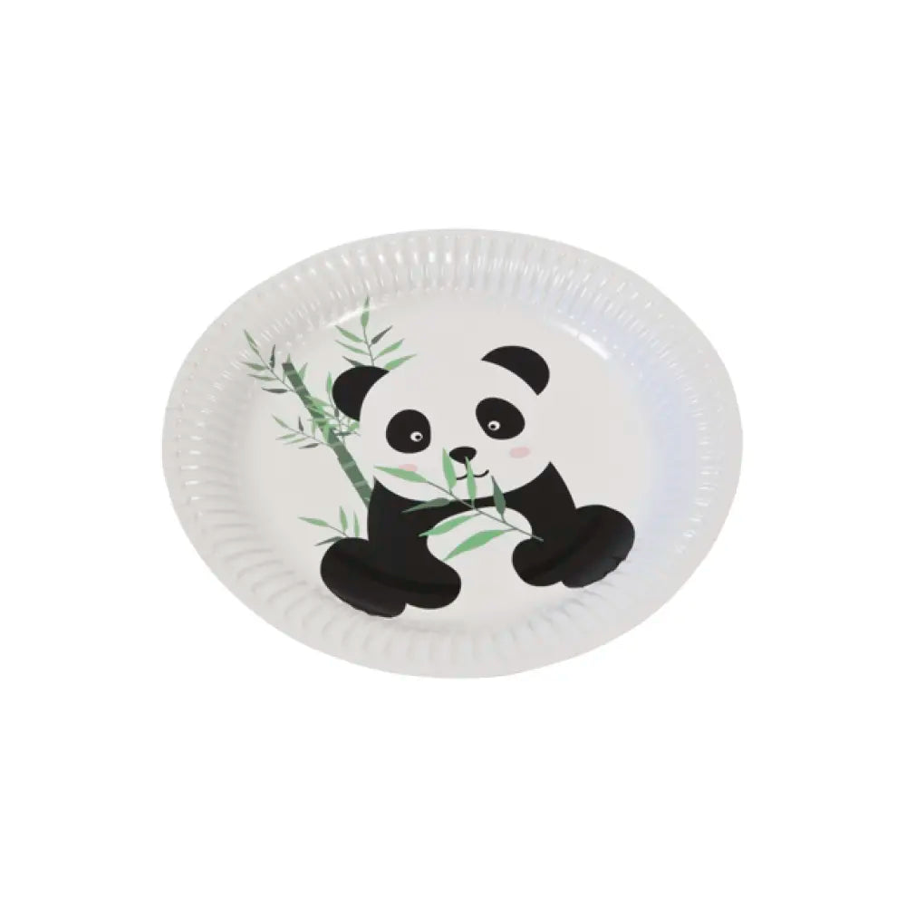 6 Assiettes en Carton D18cm - Panda