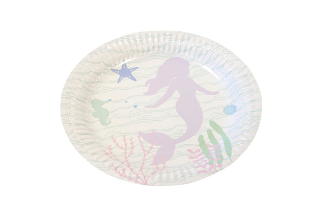 ASSIETTE EN CARTON SIRENE 18cm - 300gr (x 6)