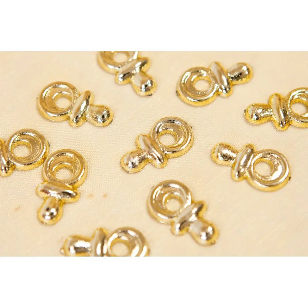 10 Confettis de Table - Tétines Dorées