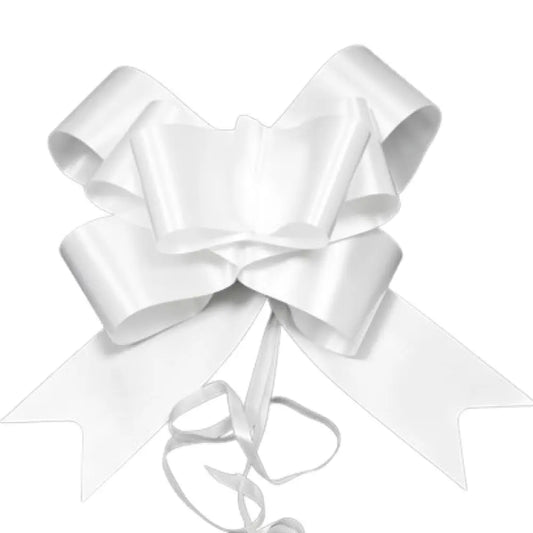 4 Nœuds à Tirer - Forme Papillon - Blanc