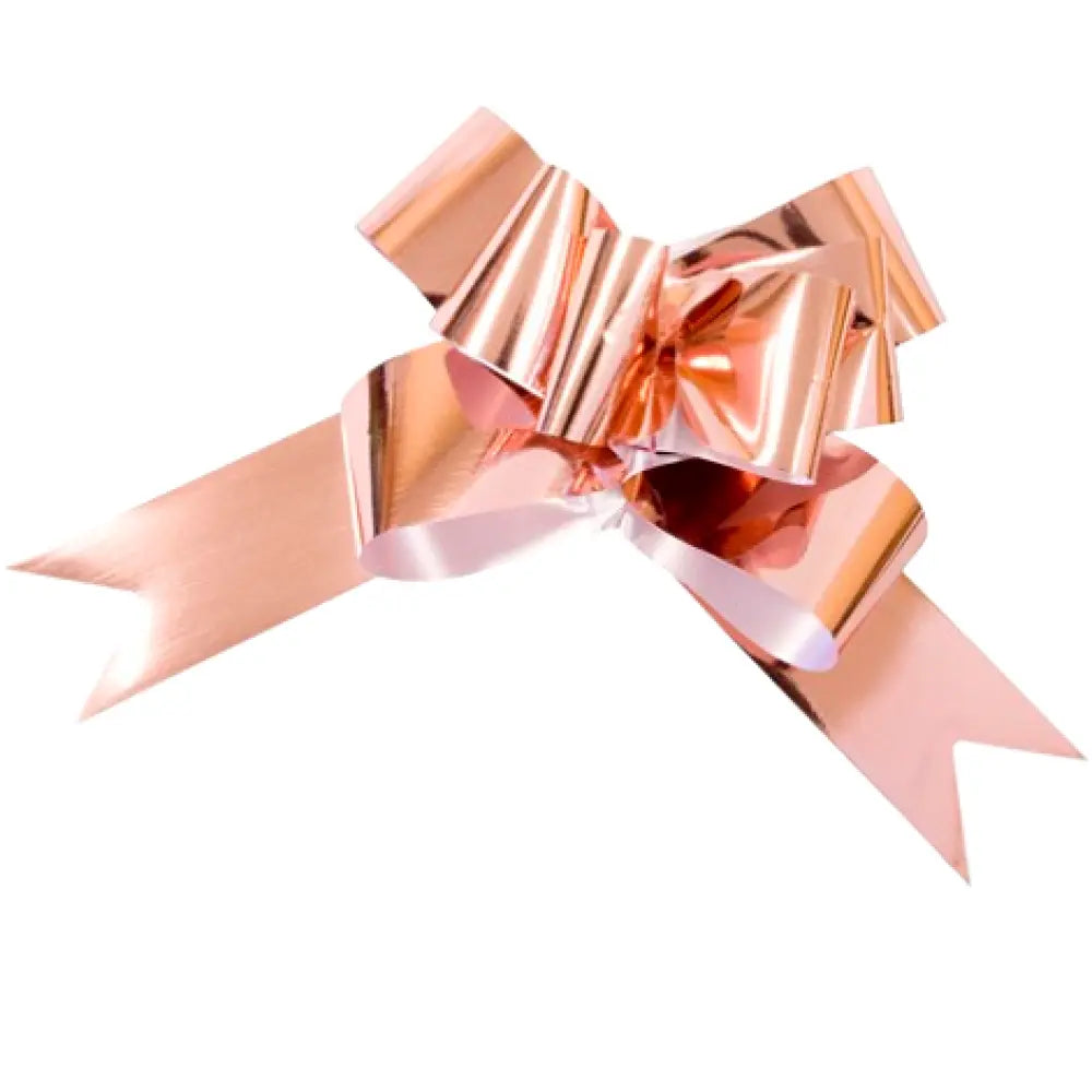 2 Nœuds à Tirer - Forme Papillon - Rose Gold Métallisé