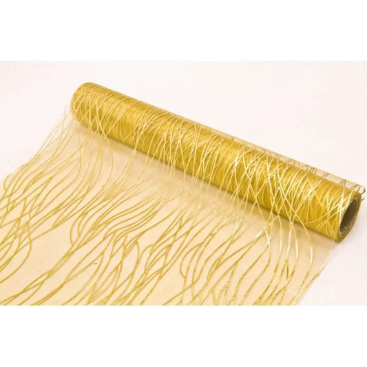 Chemin de Table 5m - Organza ''Cheveux d'Ange'' Or