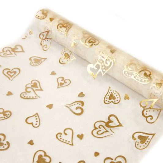 Chemin de Table 5m - Organza ''Cœurs''