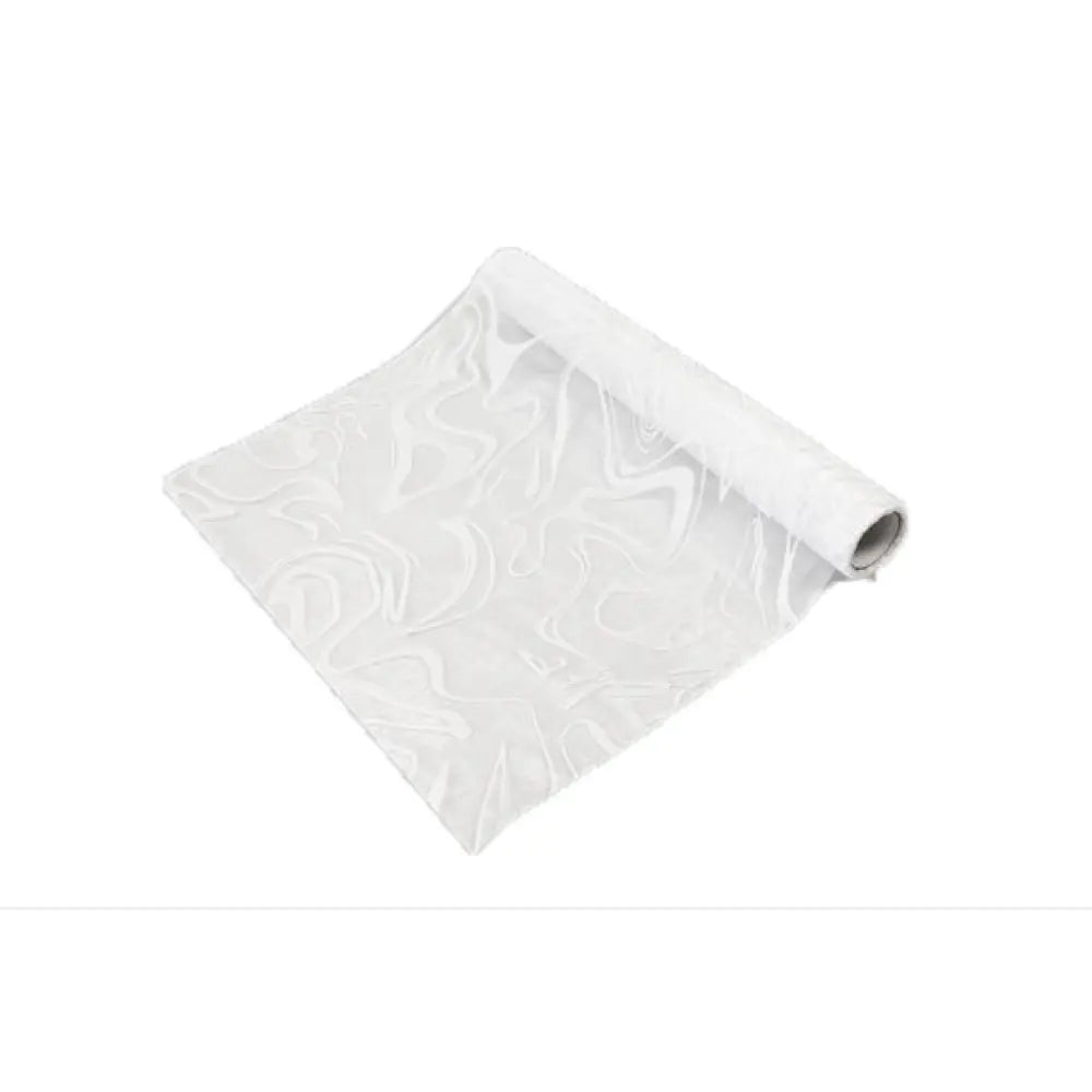 Chemin de Table 5m - Organza Marbre Blanc