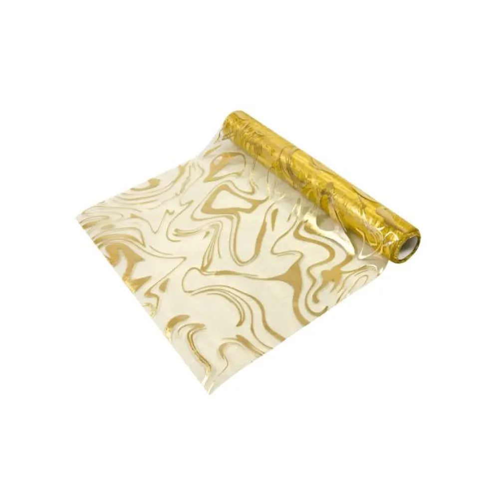 Chemin de Table 5m - Organza Marbre Or