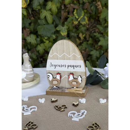 Déco de table "Oeufs de Pâques" 10x14x4,5cm