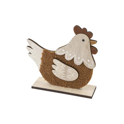 Déco de table "Poule de Pâques" 13,5x14cm