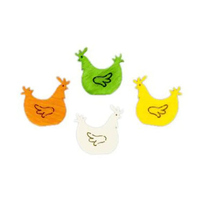 12 Décos à parsemer "Poules de Pâques"