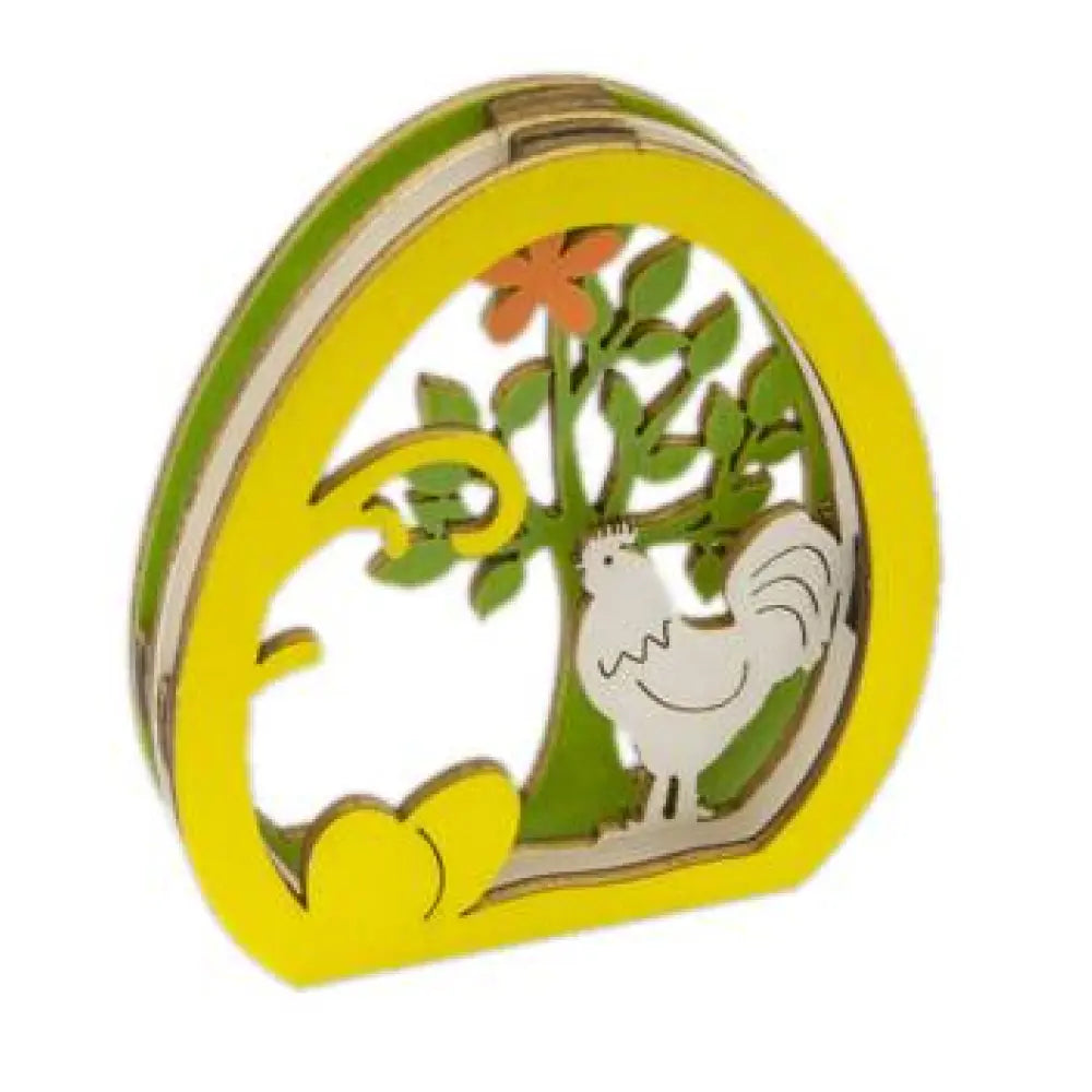 Déco de table "Poules de Pâques" - 8x9x2 cm