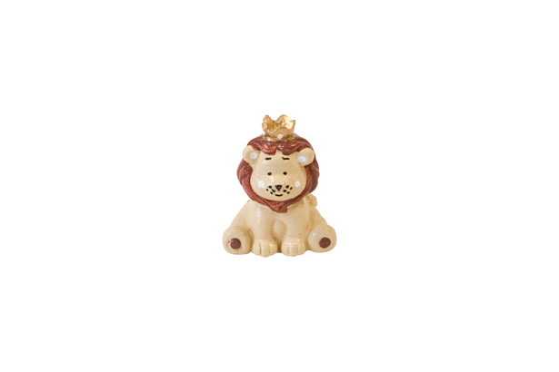 RESINE LION AVEC COURONNE DOREE (x 3)