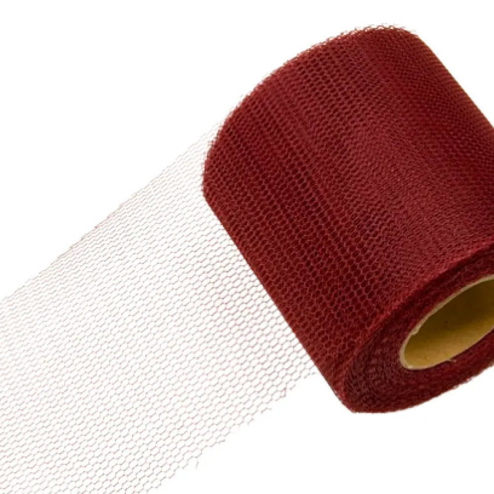 Tulle H8cm - 20m - Bordeau