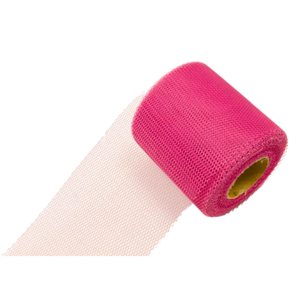 Tulle H8cm - 20m - Fuchsia
