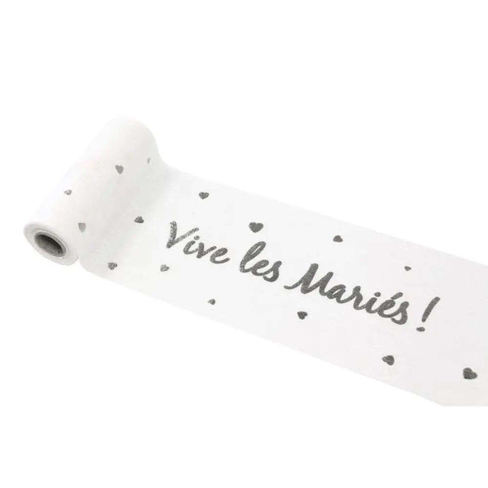 Sur Chemin de Table "Vive les Mariés" - Argent