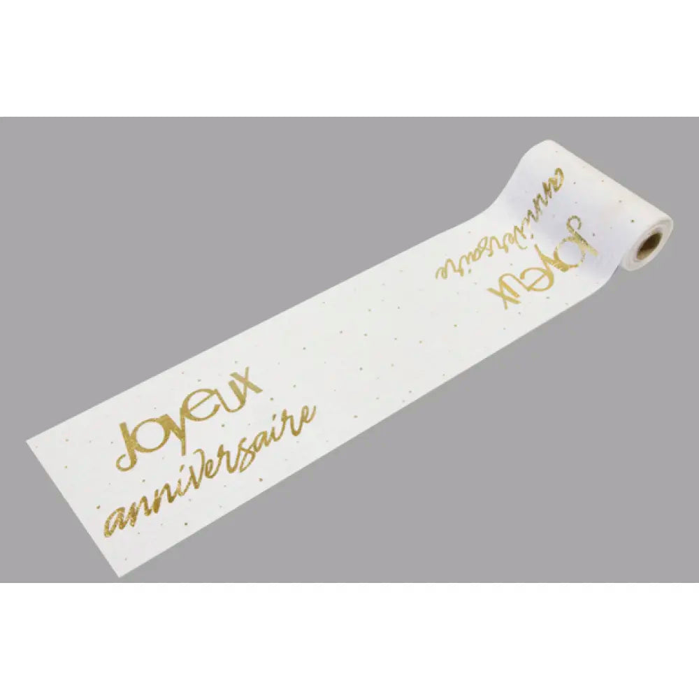 Chemin de Table 4m - Joyeux Anniversaire Or