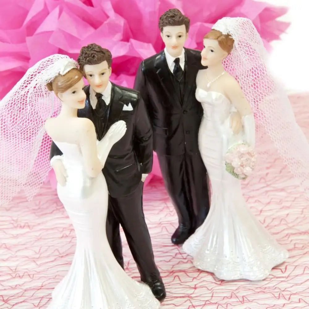 Sujet en Résine - Couple Mariés (Coloris au choix)