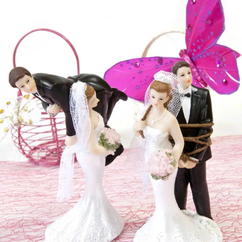 Sujet en Résine - "Couple Mariés"  (Coloris au choix)