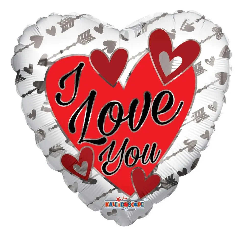 Ballon Alu Cœur "I Love You" - 46cm