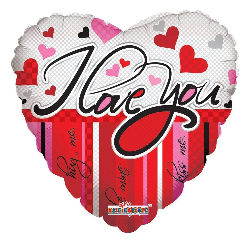 Ballon Alu Cœur "I Love You" - 46cm