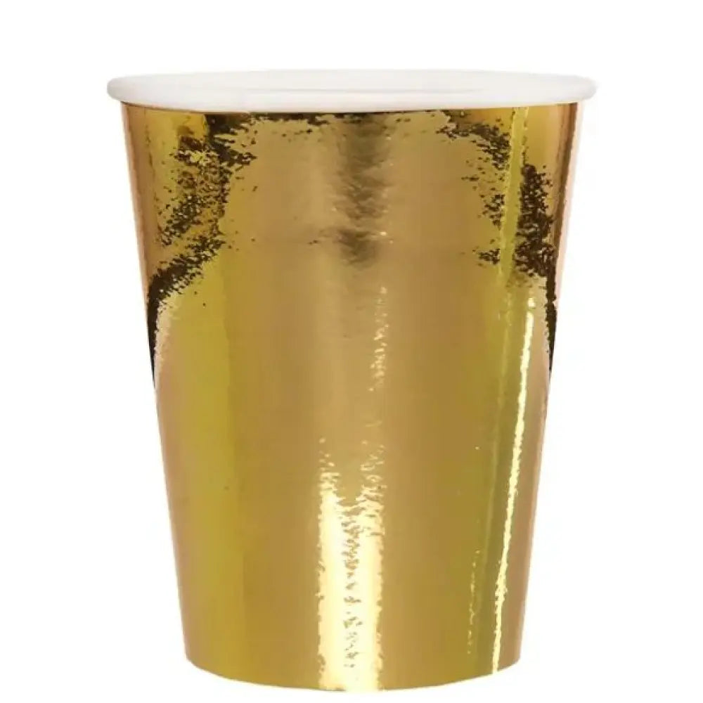 10 Gobelets en Carton 20cl - Or