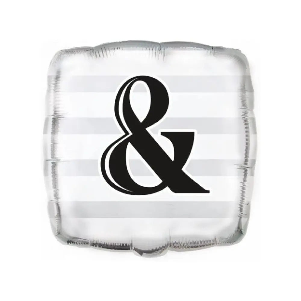 Ballon Alu Carré "&" - 45,7cm
