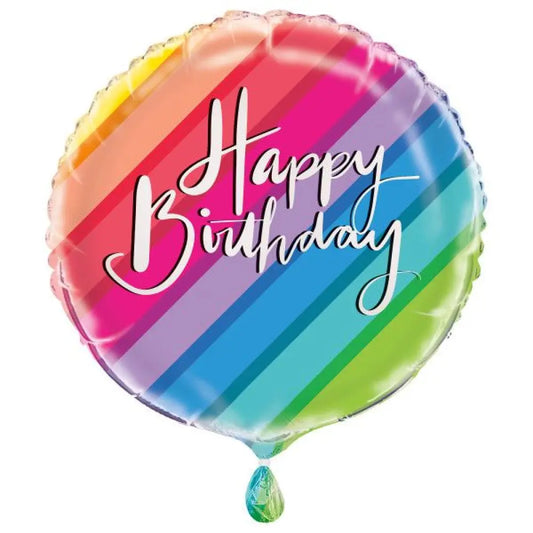 Ballon Alu 45cm - Rainbow Birthday